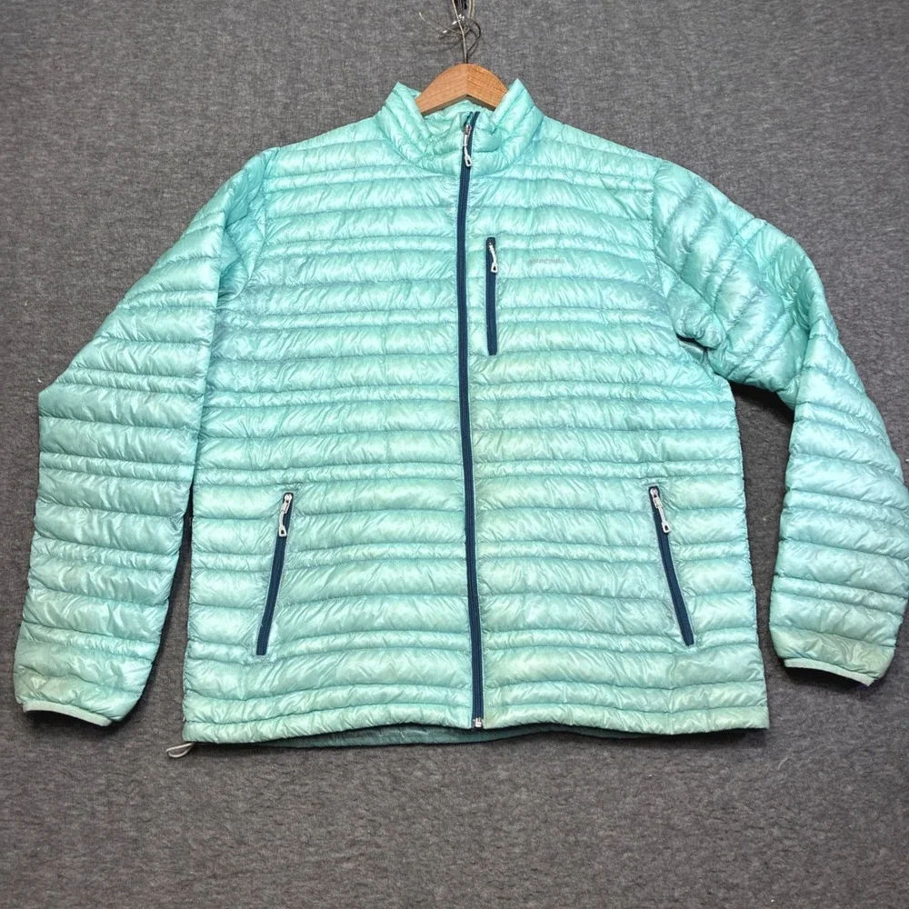 Vintage Patagonia Ultralight Down Jacket Mens L Teal Blue 84756SP14 Faded